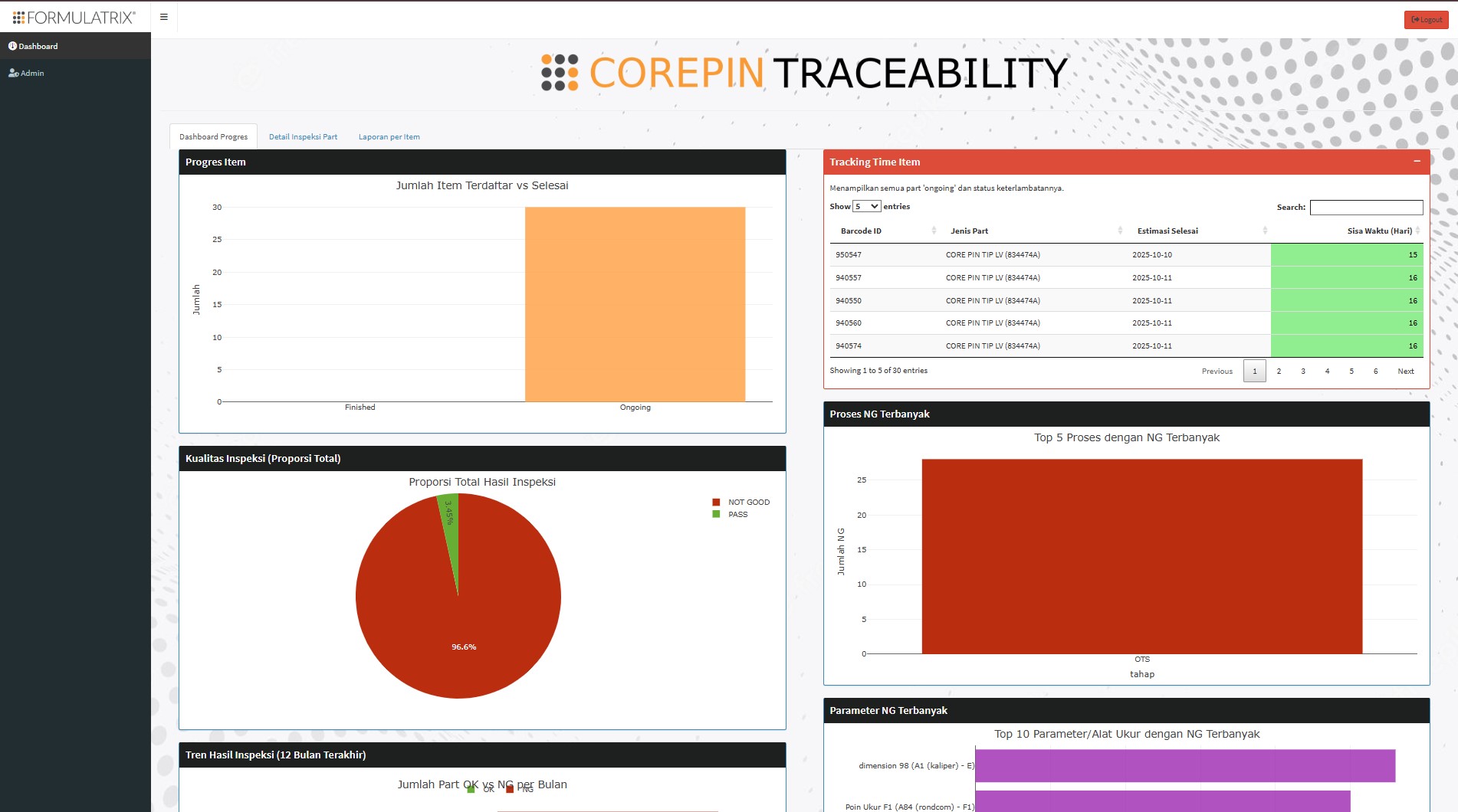 Traceability App Screenshot